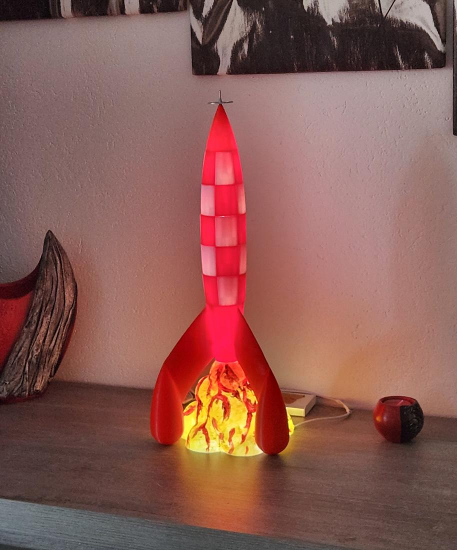 Fusée Tintin lumineuse