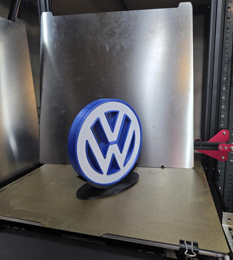 VW rond Volkswagen sur socle