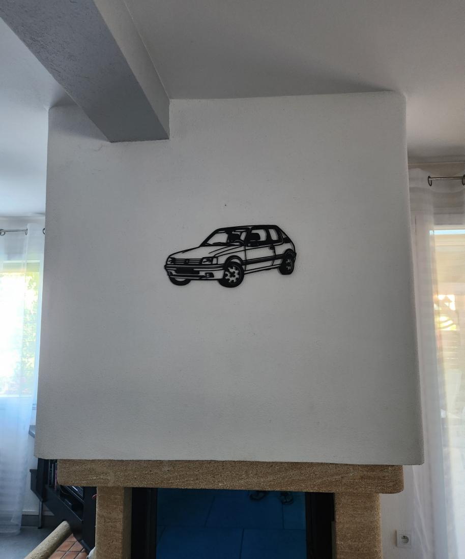 Wall Art 205 GTI Peugeot Modèle B
