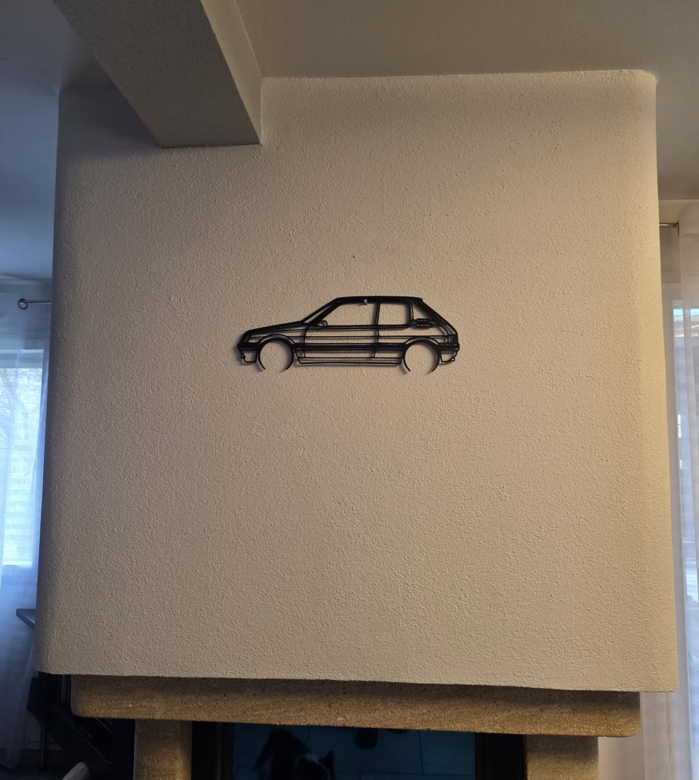 Wall Art 205 GTI Peugeot Modèle A