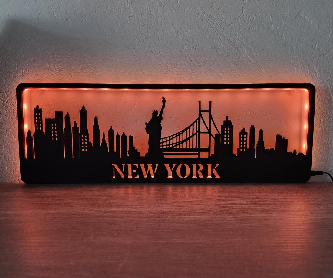 Wall Art déco New York Lumineux