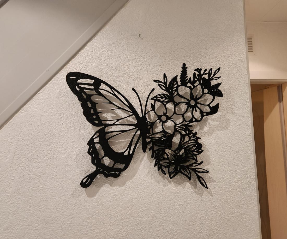 Wall Art Papillon Fleur